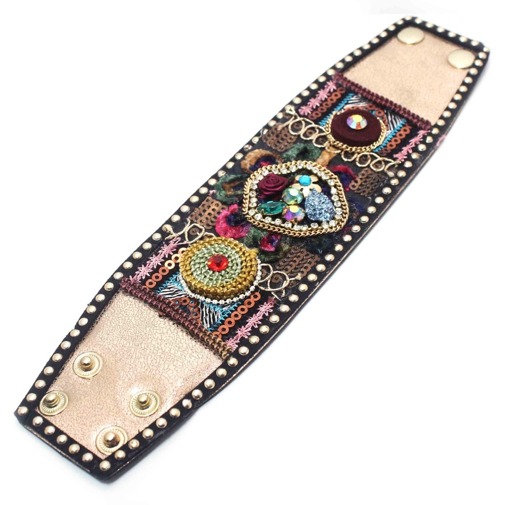 Handmade unique  leather bracelet